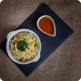 Indo-Chinese fried rice and noodles