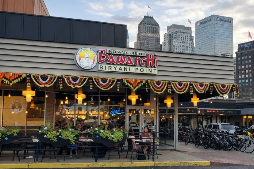 Bawarchi Biryani Point at sunset